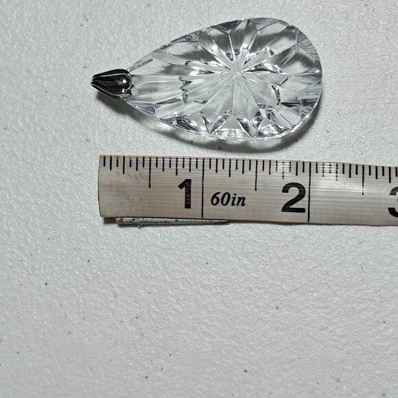 Elegant Crystal Teardrop Pendant Prism Silver Cap Fashion Jewelry Women DIY - Picture 4 of 4